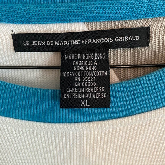 Vintage Le Jean De Marithe Francis Girbaud Embroidered Short-Sleeve Sweater - Picture 3 of 3